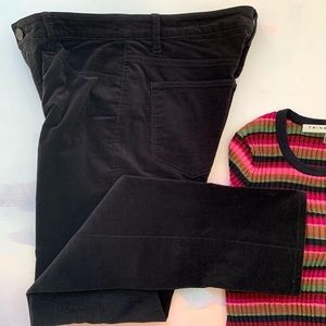 TALBOTS Black Velvet Jean Straight Leg